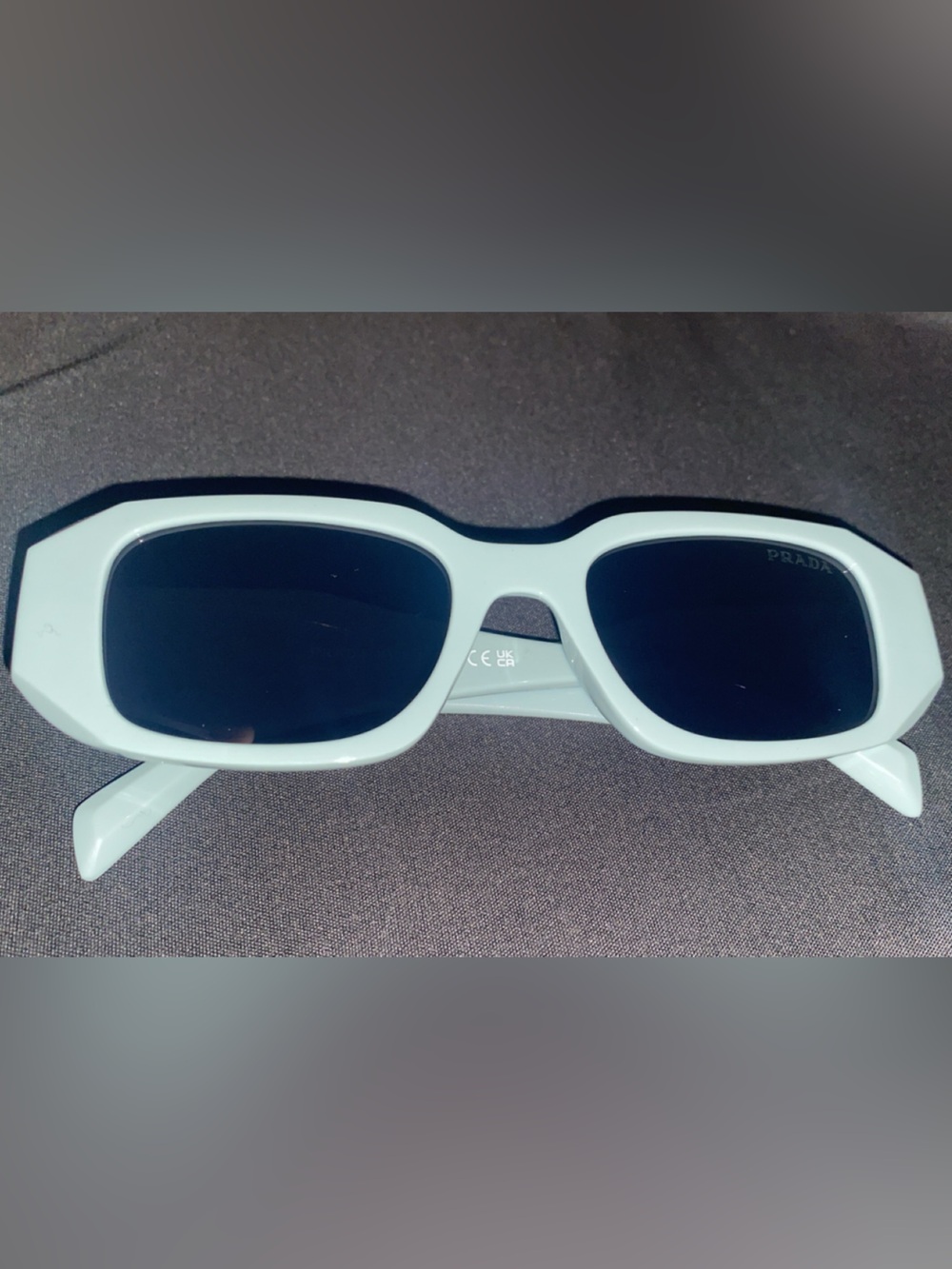 PRADA Powder Blue Rectangular Sunglasses for Men